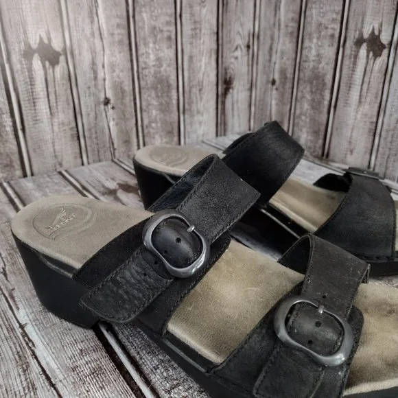 Dansko | "Sophie" Black Strappy Sandals Sz 10 - Picture 3 of 11